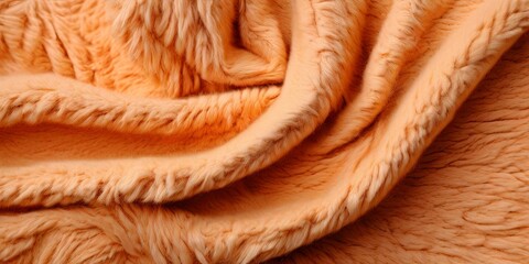 Poster - A fuzzy orange fabric with a bunch of hair on it