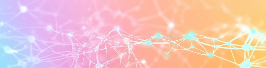 Wall Mural - Abstract network illustration with a gradient background representing connectivity and technology.