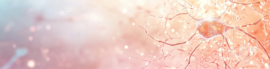 Poster - Abstract representation of neurons with a soft, glowing background, emphasizing neural connections.