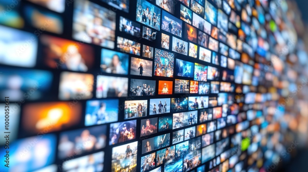 Visual For Many This captivating visual features numerous screens showcasing diverse ...