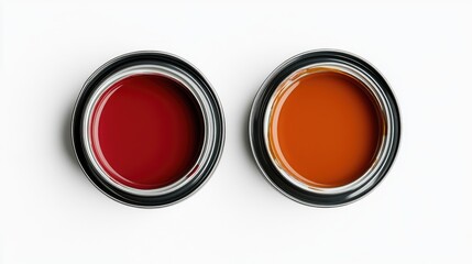 open paint tin from above, on transparency background PNG