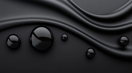Wall Mural - a black background with a series of black dots