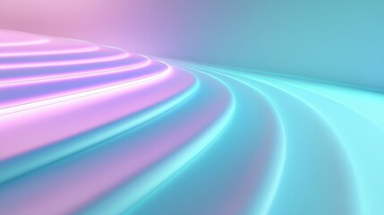 Wall Mural - a blue and pink staircase with a blue background