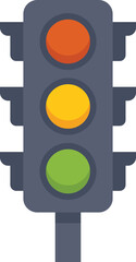 Poster - Traffic light showing green, yellow and red light, perfect illustration for road safety