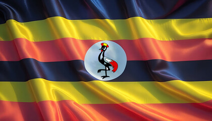 Wall Mural - ugandan flag for national Day or Independence Day of uganda