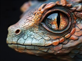 Sticker - Close Up of a Lizard's Eye: A Mystical Look