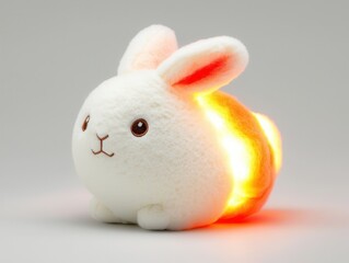 Canvas Print - Glowing Plush Bunny Toy.