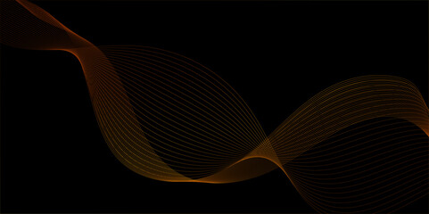 Wall Mural - Modern white flowing wave lines and glowing moving lines, Abstract dynamic black color lines waves. technology line stripe isolated science digital flowing black line.