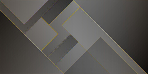 Wall Mural - Abstract background with black color technology modern background design, Tech abstract background with geometric lines and business concept modern geometric shapes.	