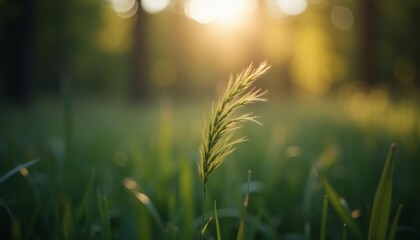 Wall Mural -  Sunlit serenity in the wild