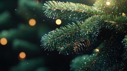 Wall Mural - Macro christmas tree background