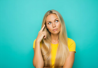 portrait of a woman thinking