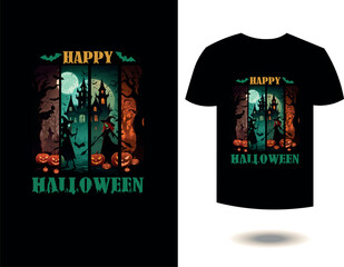 Happy Halloween t shirt design template 