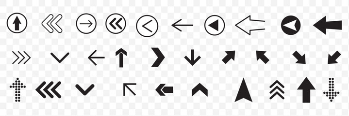 arrows set of 100 black icons. arrow icon. arrow vector collection. arrow. cursor. modern simple arr