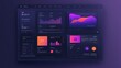 © Terablete - Futuristic digital interface design with vibrant colors showcasing data visualization and interactive elements in a dark environment