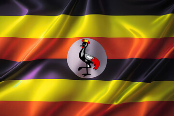 Wall Mural - ugandan flag for national Day or Independence Day of uganda