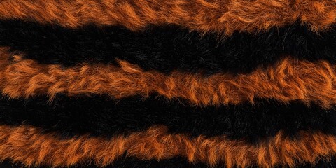 Wall Mural - Black and orange fur texture