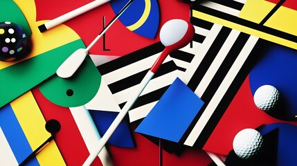 Poster - Abstract Golf Still Life