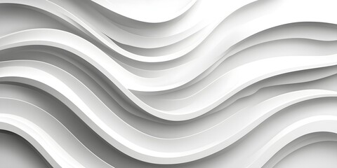 Canvas Print - Abstract White Curved Lines Background