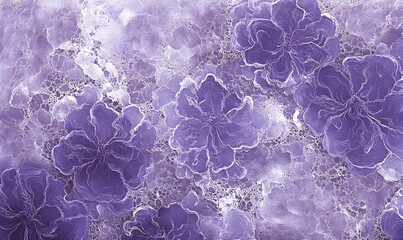 Canvas Print - Purple Abstract Flower Background