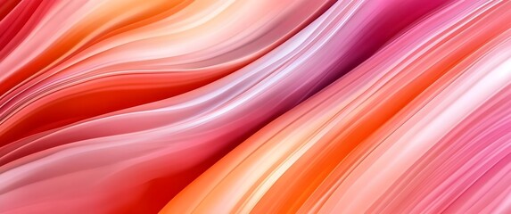 Poster - Abstract Pink And Orange Swirls Background