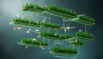 Wall Mural - Exploring Gene Regulation in Plants: Horticulture Biotechnology and Phenotyping Research in a Greenhouse Laboratory