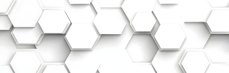 Wall Mural - Abstract White Hexagon Pattern