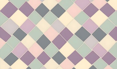 Poster - Colorful Diamond Pattern Tiles