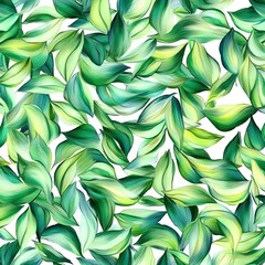 Sticker - Green Leaves Pattern