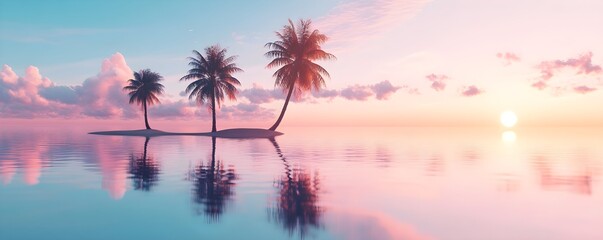 Wall Mural - Tropical Paradise Sunset