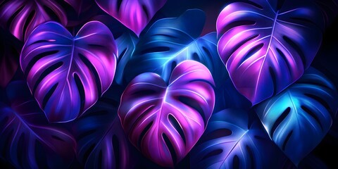 Sticker - Neon Tropical Leaves