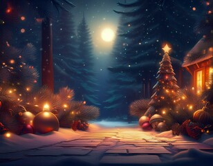 Wall Mural - noel or christmas moody background