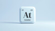 © MCGORIE - A simple icon of the chemical element Astatine on a white background from the periodic table elements.