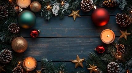 Poster - christmas decorations background