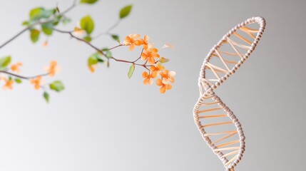 Canvas Print - A close up shot of a DNA molecule, representing the blueprint of life and the central role of chemistry in genetics.