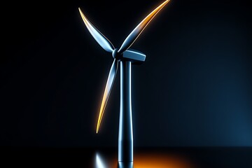 Aufkleber - Minimal wind turbine icon, using sleek lines to capture the essence of renewable energy in a simple, modern design
