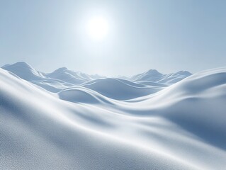 Poster - Snowy Mountain Landscape: A Serene Winter Scene