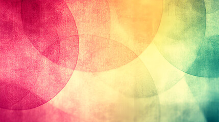 Wall Mural - colorful abstract circles blending in vibrant hues, creating a soft artistic background with warm an