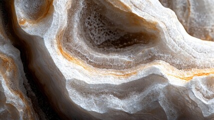 Canvas Print -  A close-up of a rock formation with white and yellow paint on its sides and a yellow line down the middle