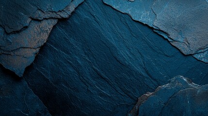 Poster -  A tight shot of a black-and-blue wall with a plane soaring in the mid-sky above it