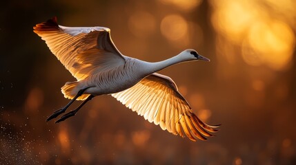 Poster -  A bird flying in the air with spread-out wings