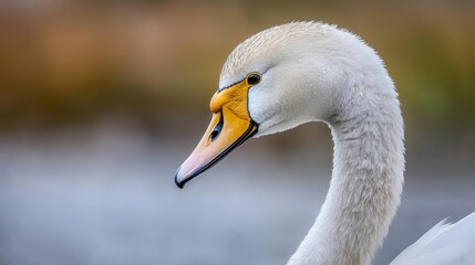 Sticker - yellow beak; black-and-white stripe on head