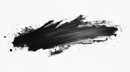 Canvas Print - Abstract Black Brush Stroke