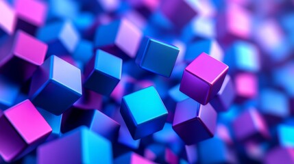 Sticker - Colorful Abstract Cubes