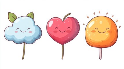 Sticker - Cute Cartoon Popsicles