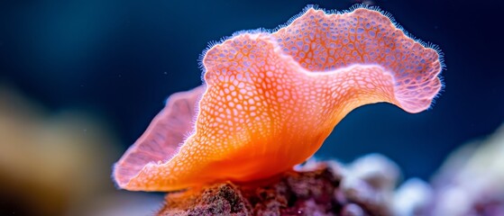  A close-up of a sea anemone atop coral