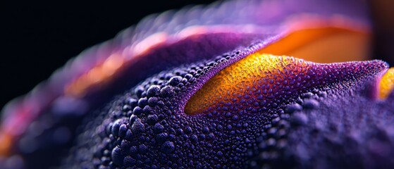 Sticker - petals speckled with water droplets, center gleams wet