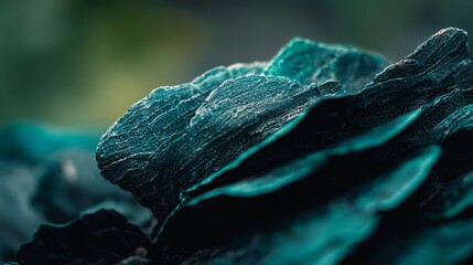 Sticker -   a green leaf with a softly blurred background of leaves