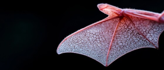 Poster -  A leaf in sharp focus against a black backdrop, superimposed with a soft blur of its upper portion