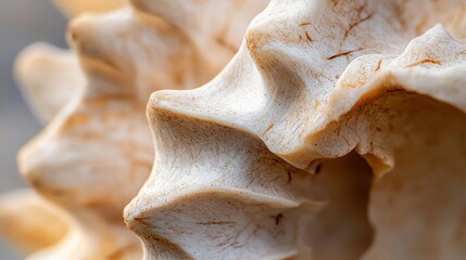 Canvas Print -  A tight shot of a carved wooden piece resembling authentic wood